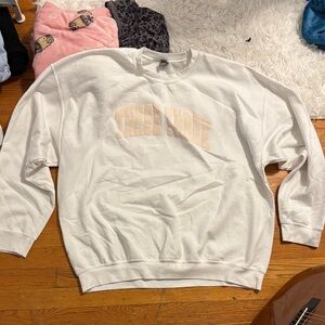 Gildan White Women's Crew Neck Sweater